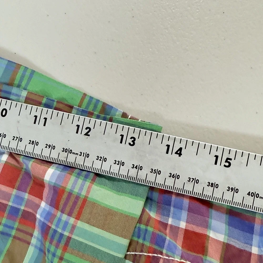 Vintage Polo by Ralph Lauren Plaid Swim Trunks Mens XL Green Lined Pony 90s Prep